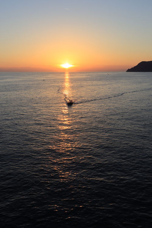 Sonnenuntergang über dem Ligurischen Meer