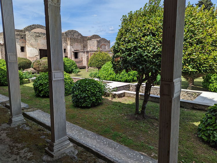 Innenhof einer Villa in Pompeji